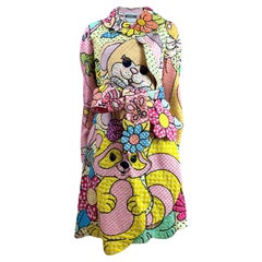 Moschino Couture Jeremy Scott Primavera 2022, look 42: abrigo de peluche multicolor