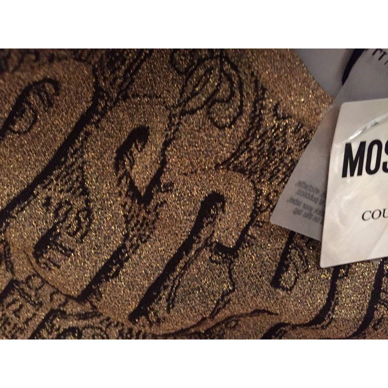 Moschino Couture Jeremy Scott Teddybär Gold Credit Card-Rock bereit zum Bär Damen im Angebot