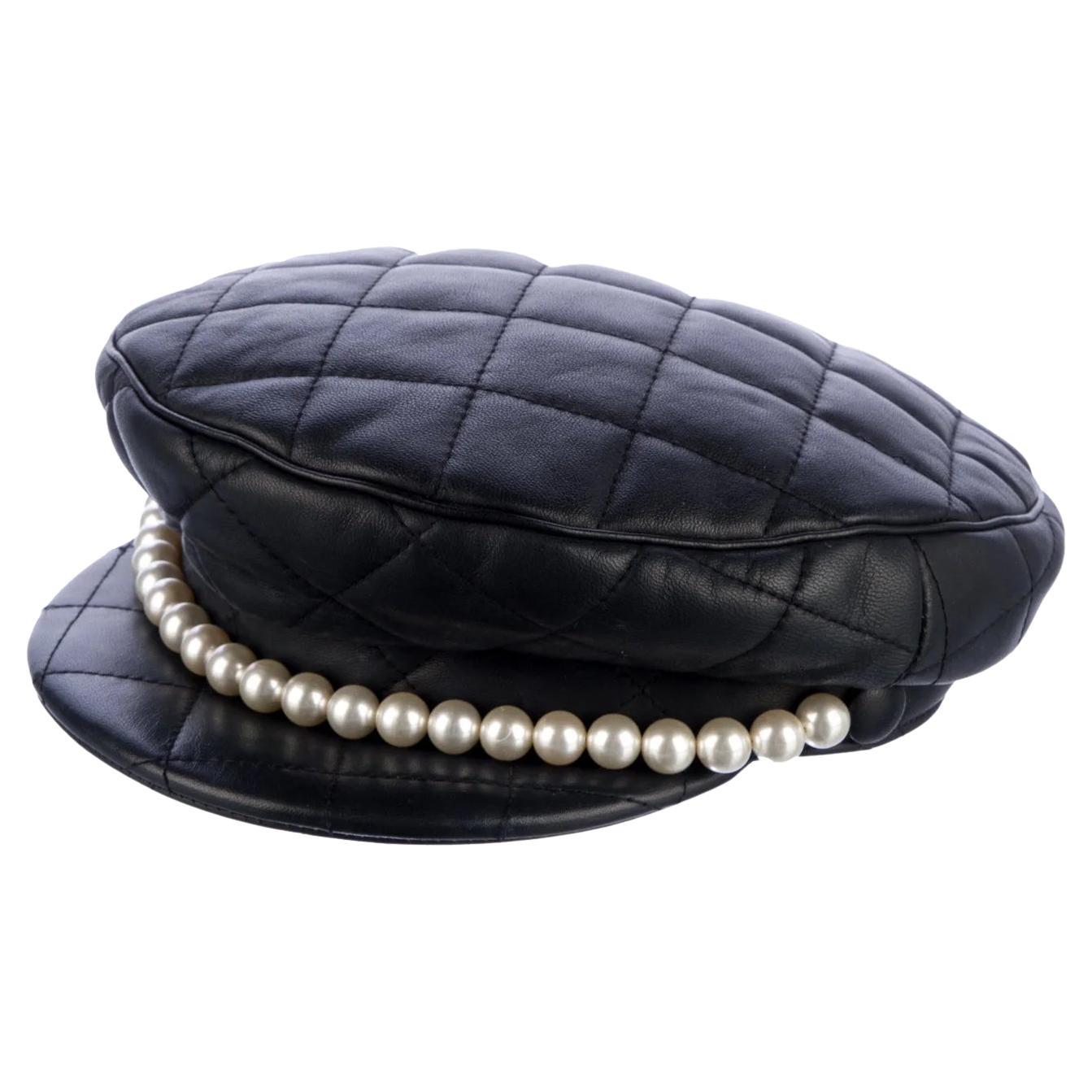 Moschino Couture Leather Hat For Sale