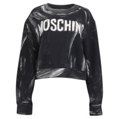 Moschino Couture Sweatshirt mit Logo-Akzent in Schwarz aus Baumwolle