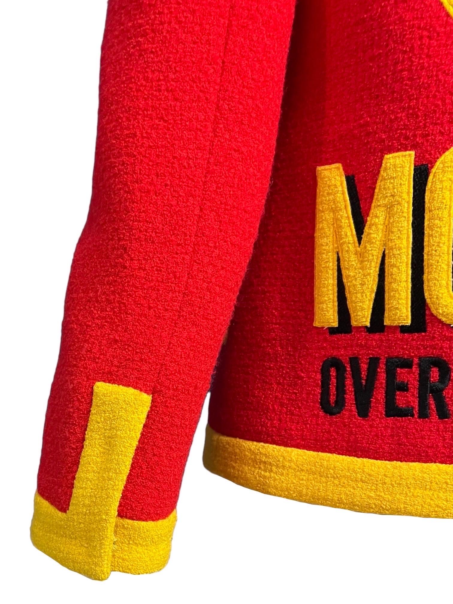 Moschino Couture McDonalds Runway Tweed Blazer F/W 2014 For Sale 9