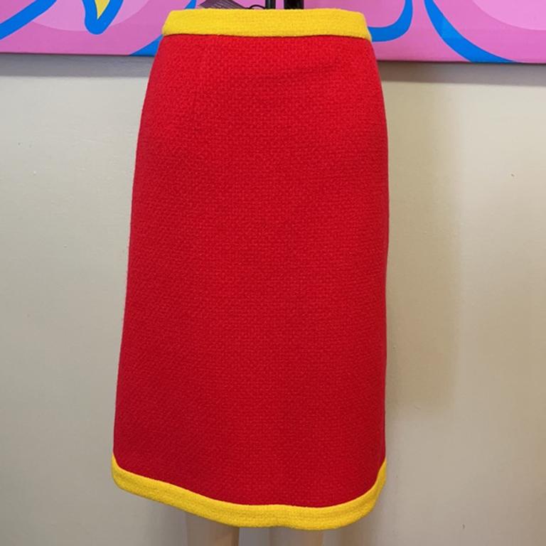 Red Moschino Couture McDonalds Wrap Skirt NWT For Sale