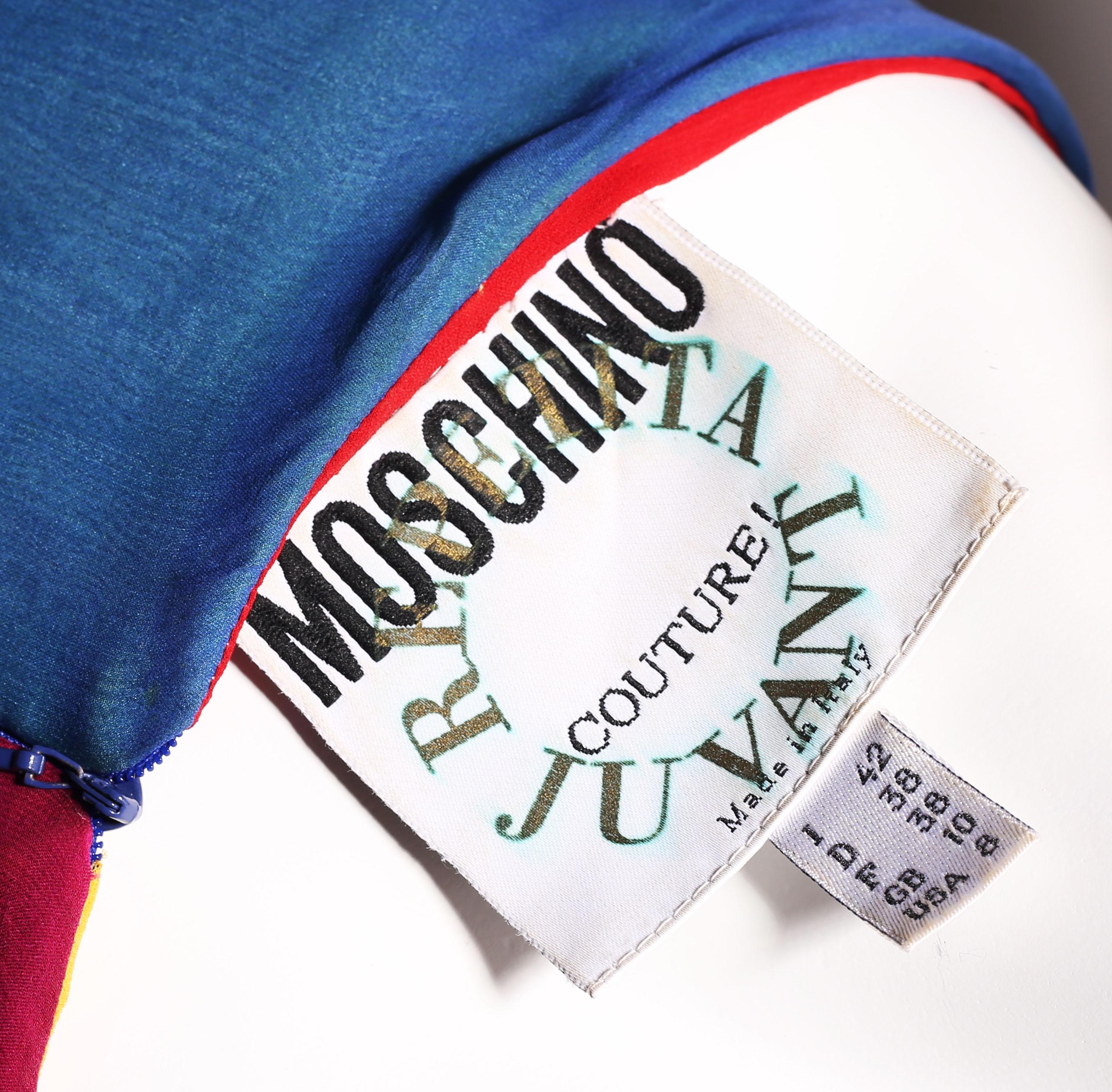 Moschino  Couture multicolor wrap skirt  juvant 1980´s 2