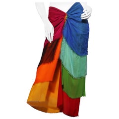 Moschino  Couture multicolor wrap skirt  juvant 1980´s