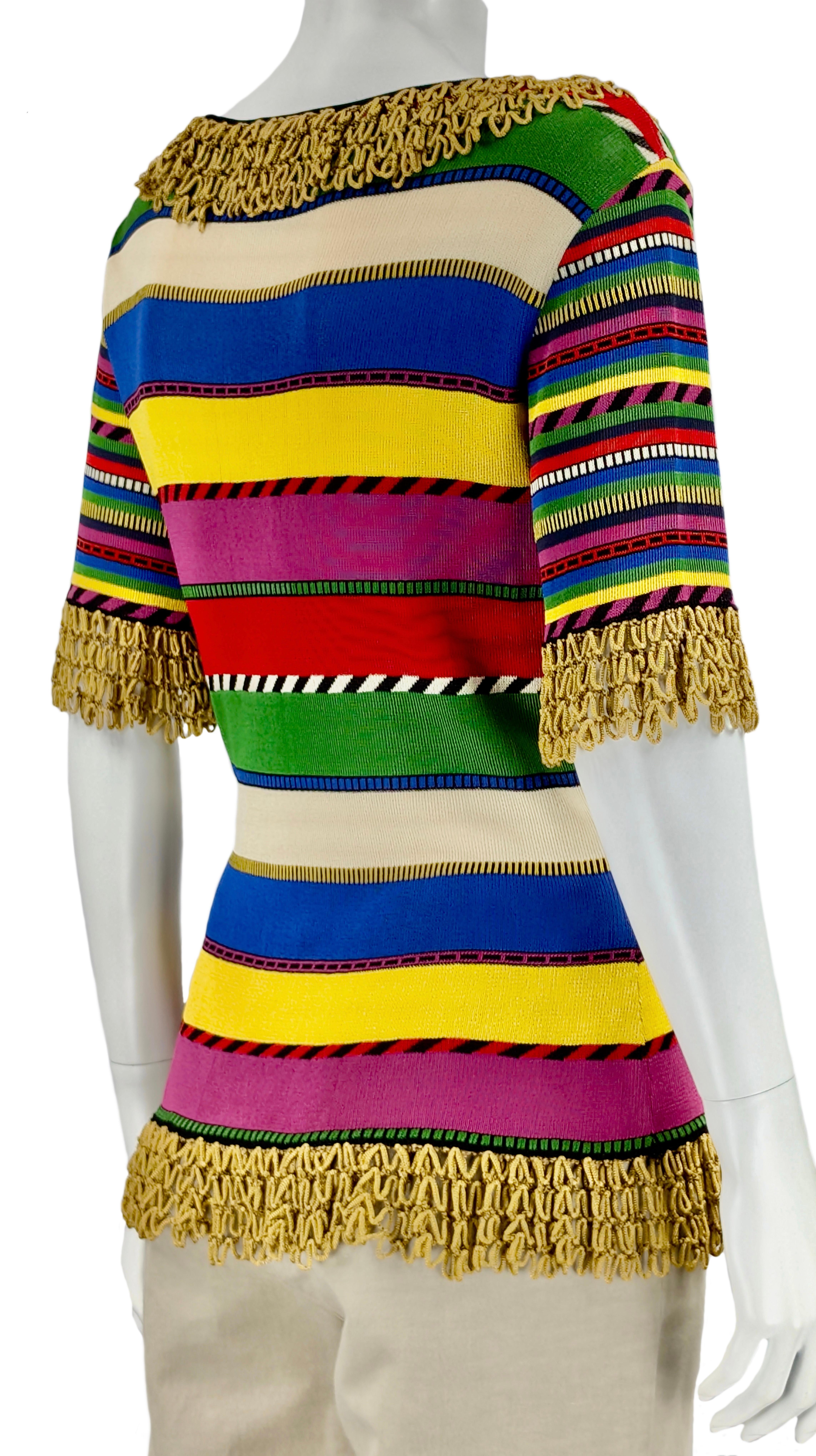 ¡MOSCHINO COUTURE!  Jersey de rayas multicolor en venta 2
