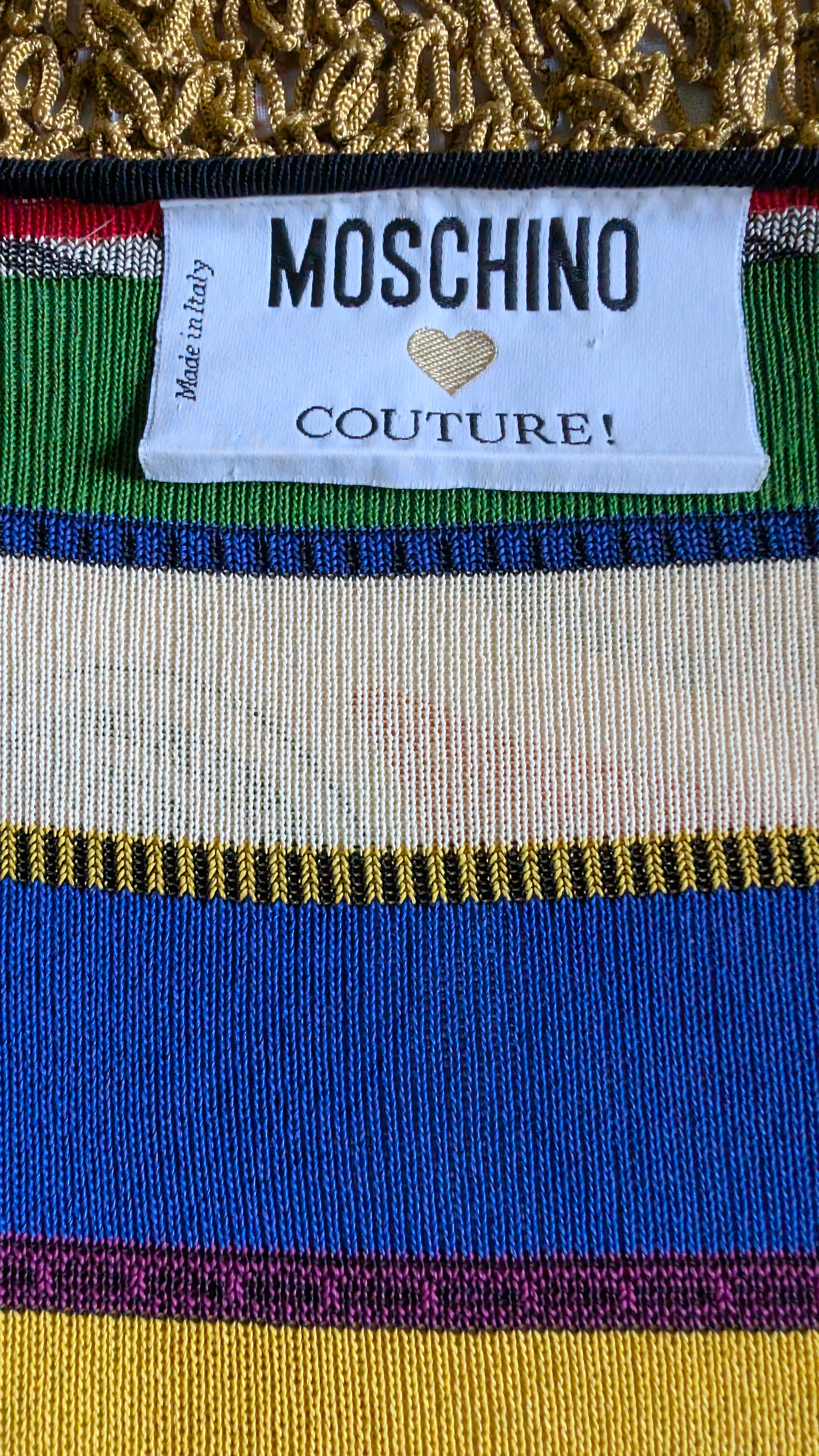 ¡MOSCHINO COUTURE!  Jersey de rayas multicolor en venta 4