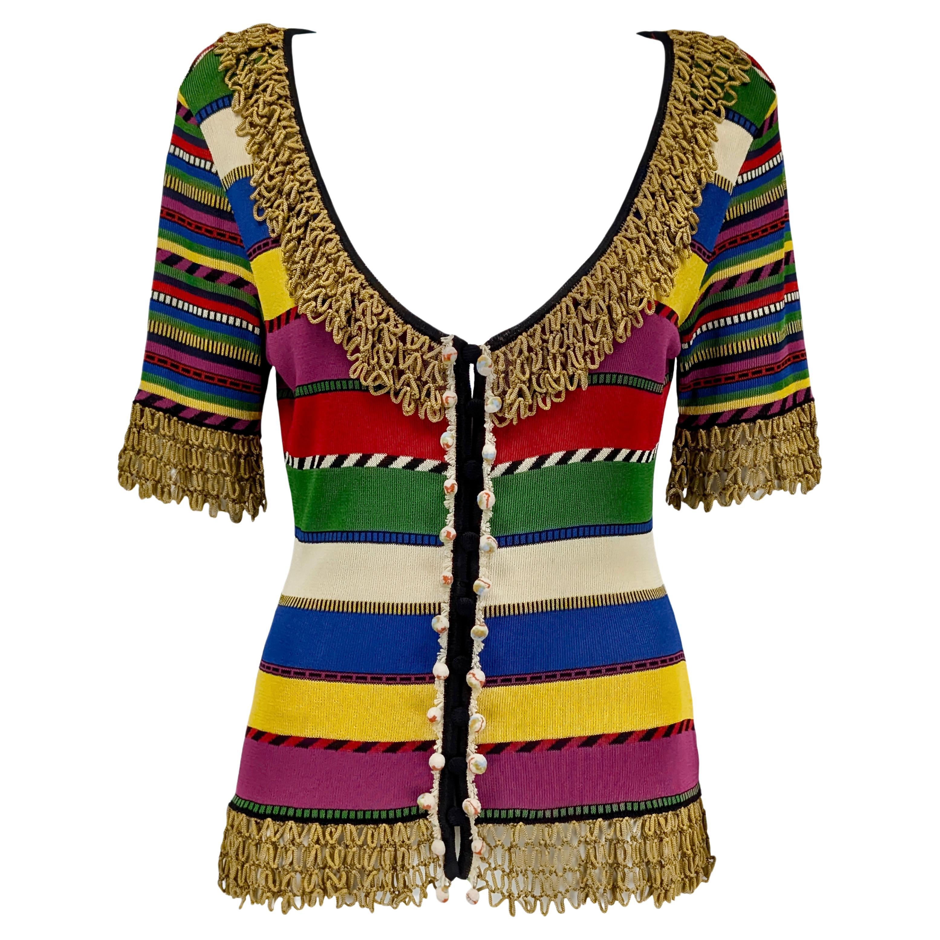 MOSCHINO COUTURE!  Multicolored striped sweater