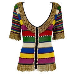 MOSCHINO COUTURE!  Multicolored striped sweater