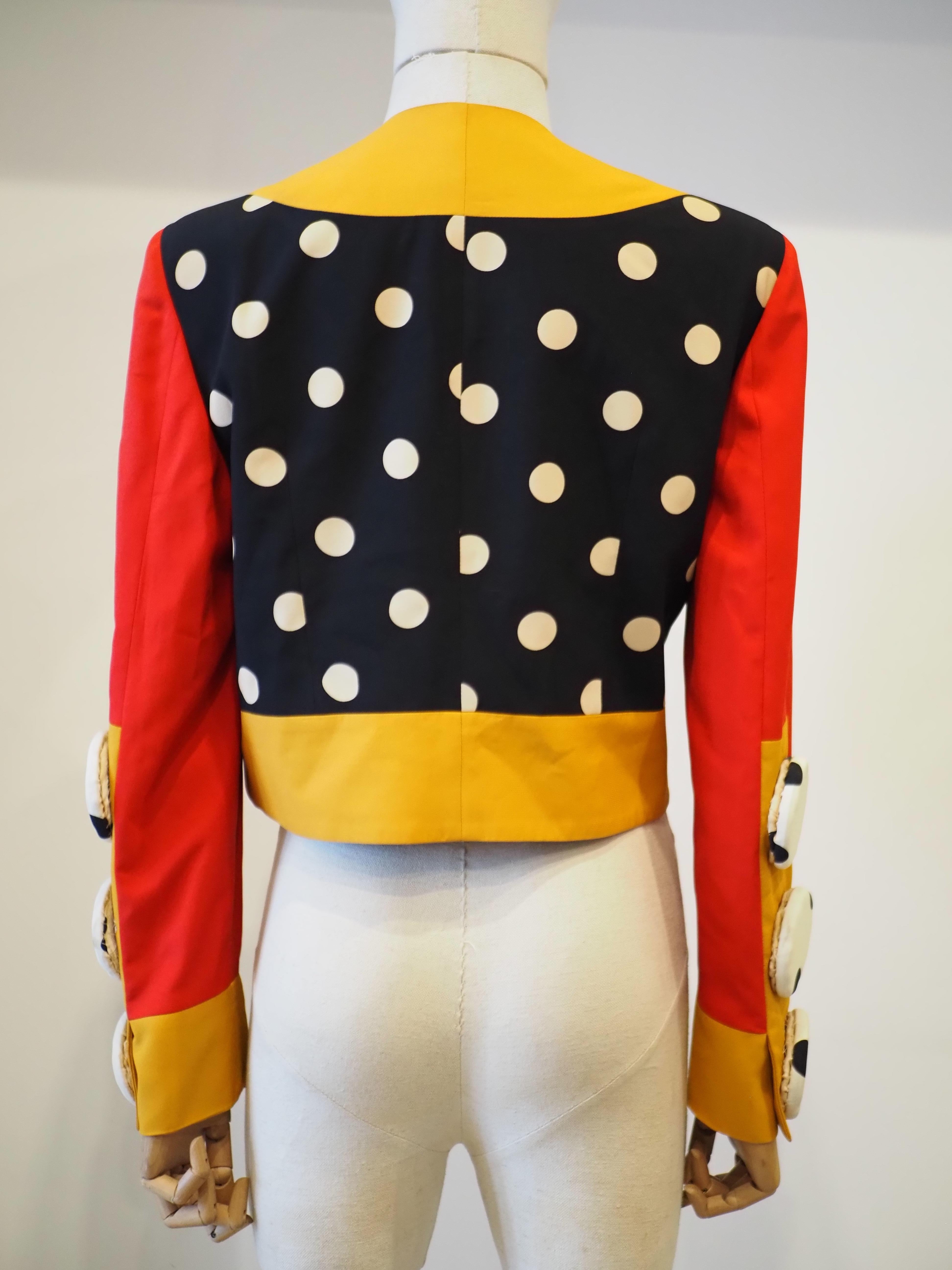 Moschino couture multicoloured iconic jacket For Sale 6