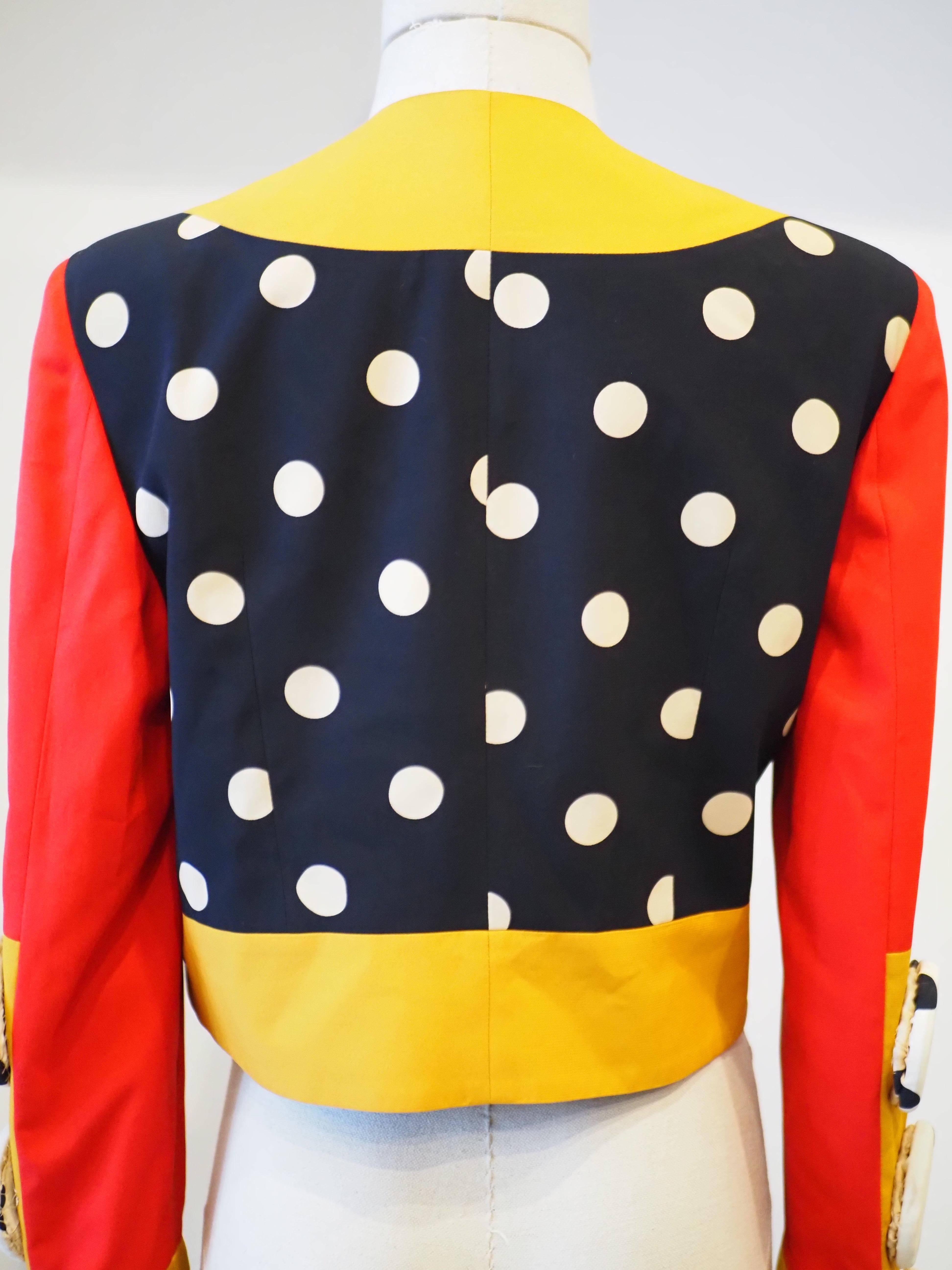 Moschino couture multicoloured iconic jacket For Sale 7