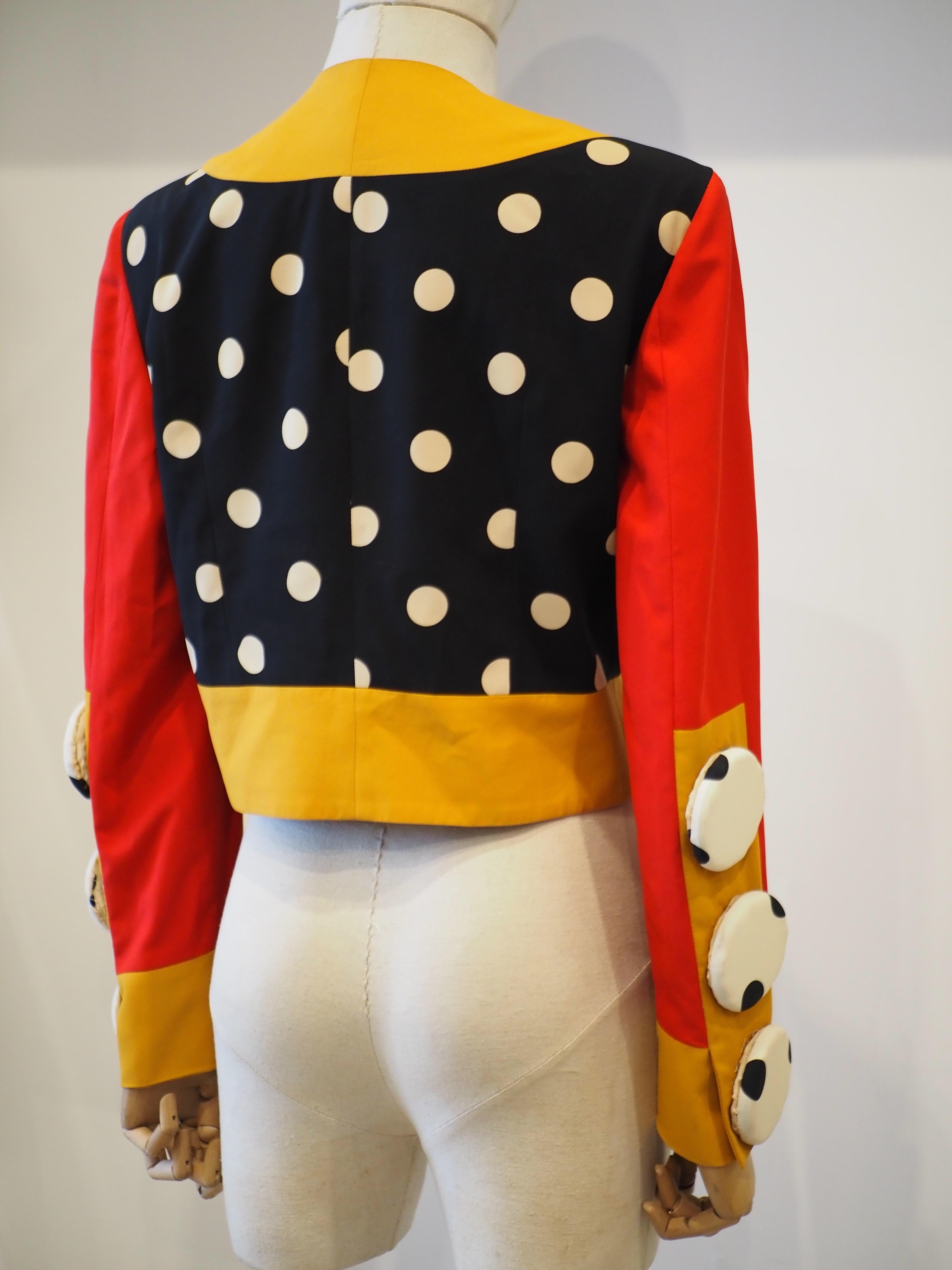 Moschino couture multicoloured iconic jacket For Sale 8
