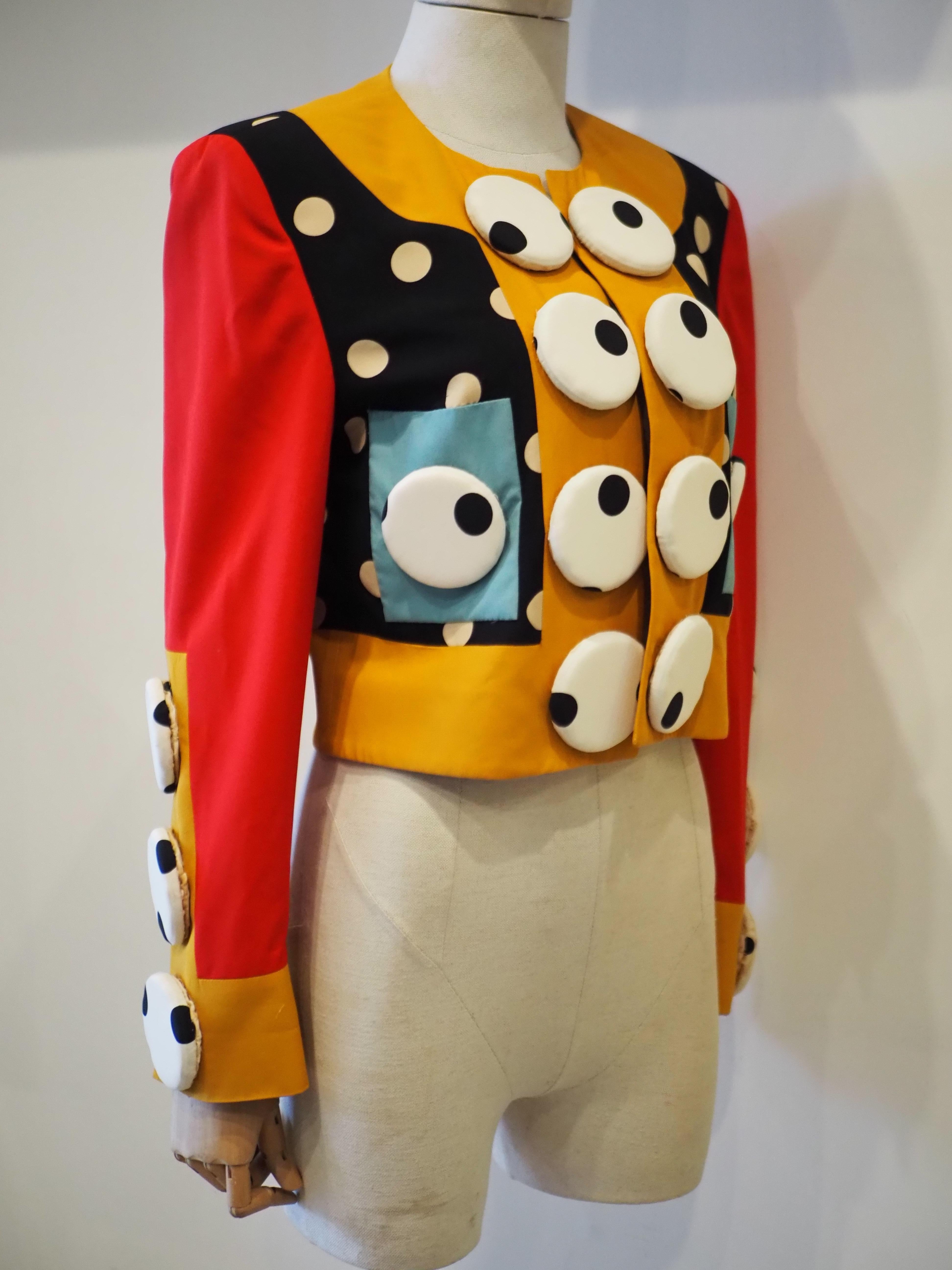 Moschino couture multicoloured iconic jacket For Sale 10