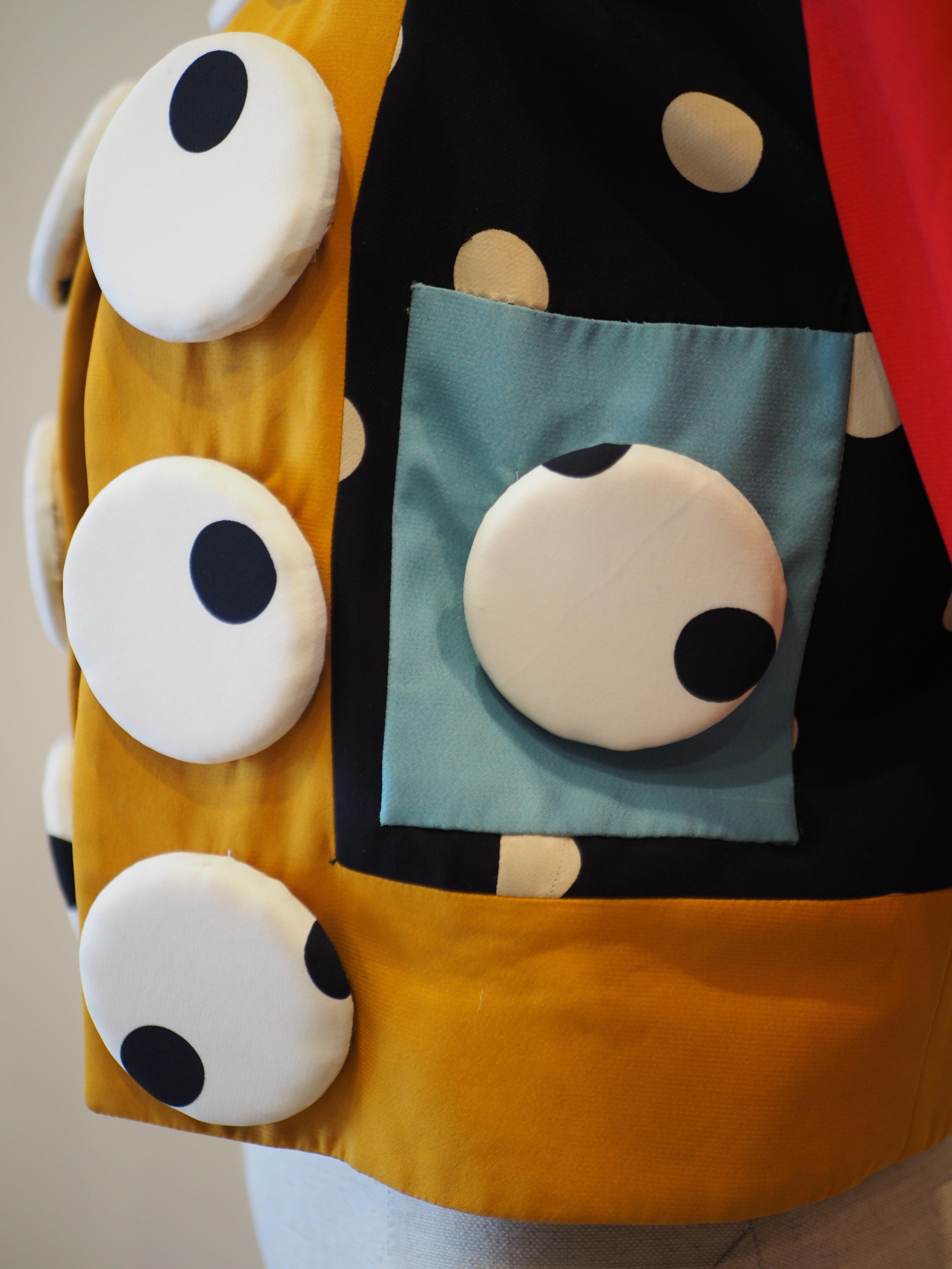 Moschino couture multicoloured iconic jacket For Sale 1