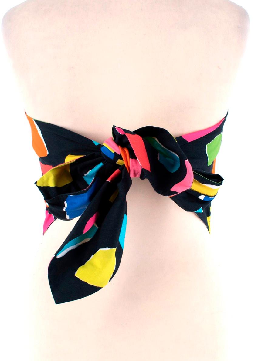 Moschino Couture Multicoloured Tie-Back Bustier Top - Size US4  In Excellent Condition In London, GB