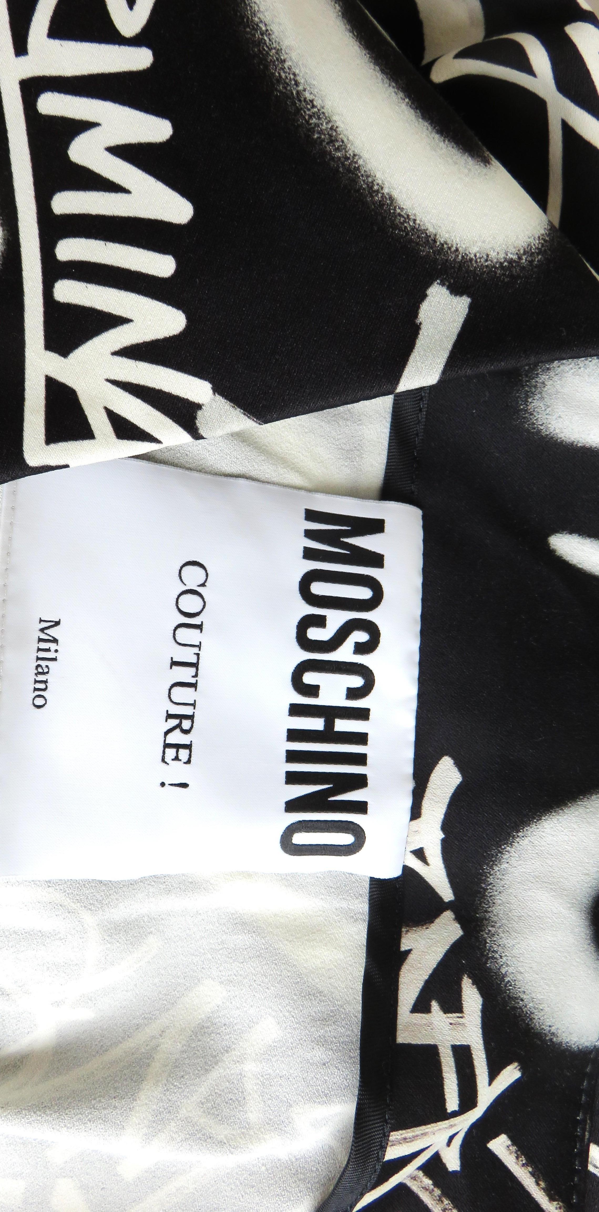 Pantaloni Leggings Moschino Couture New Graffiti in vendita 6