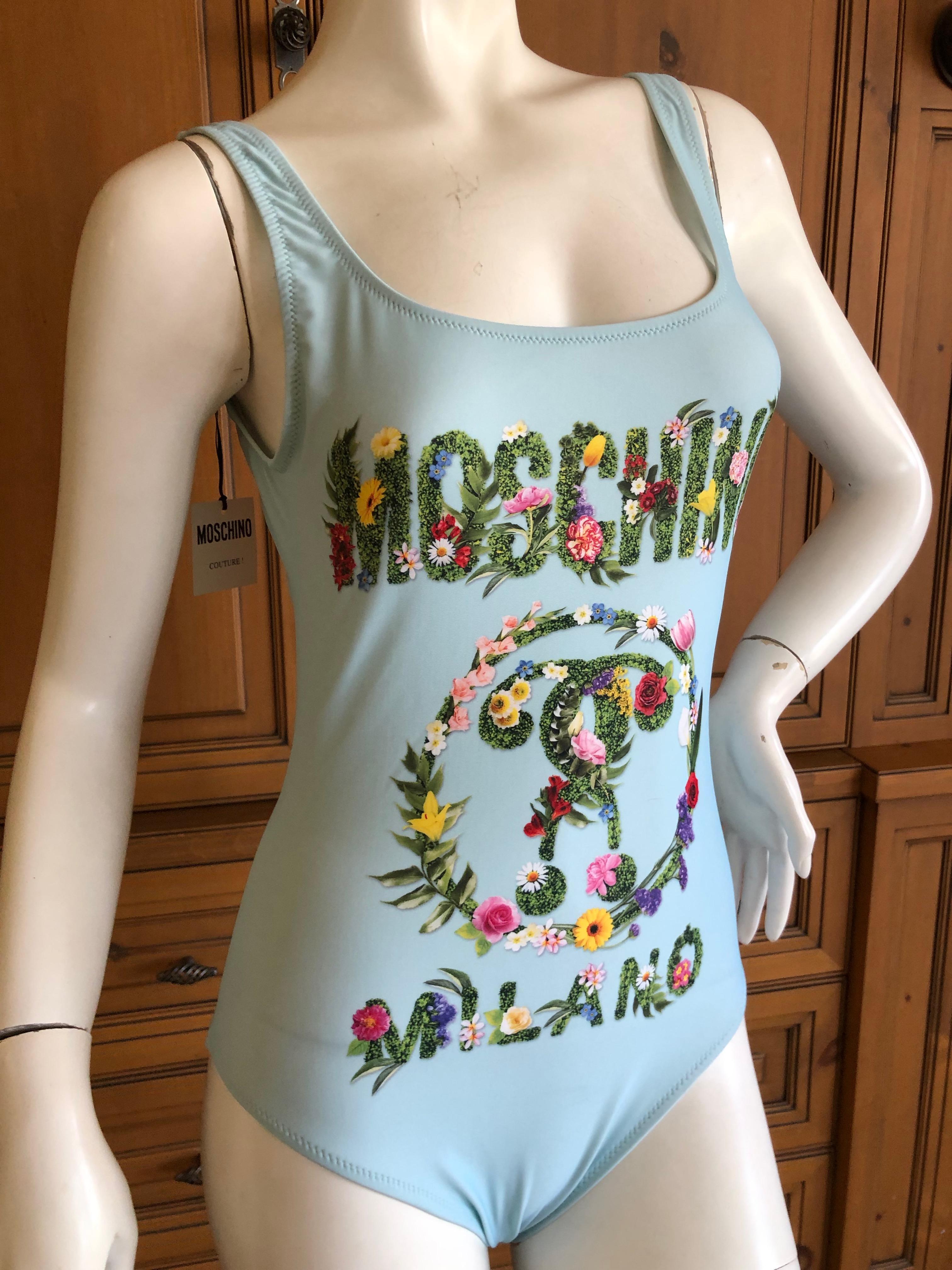 Women's Moschino Couture One Piece Swim Suit New with Tags For Sale