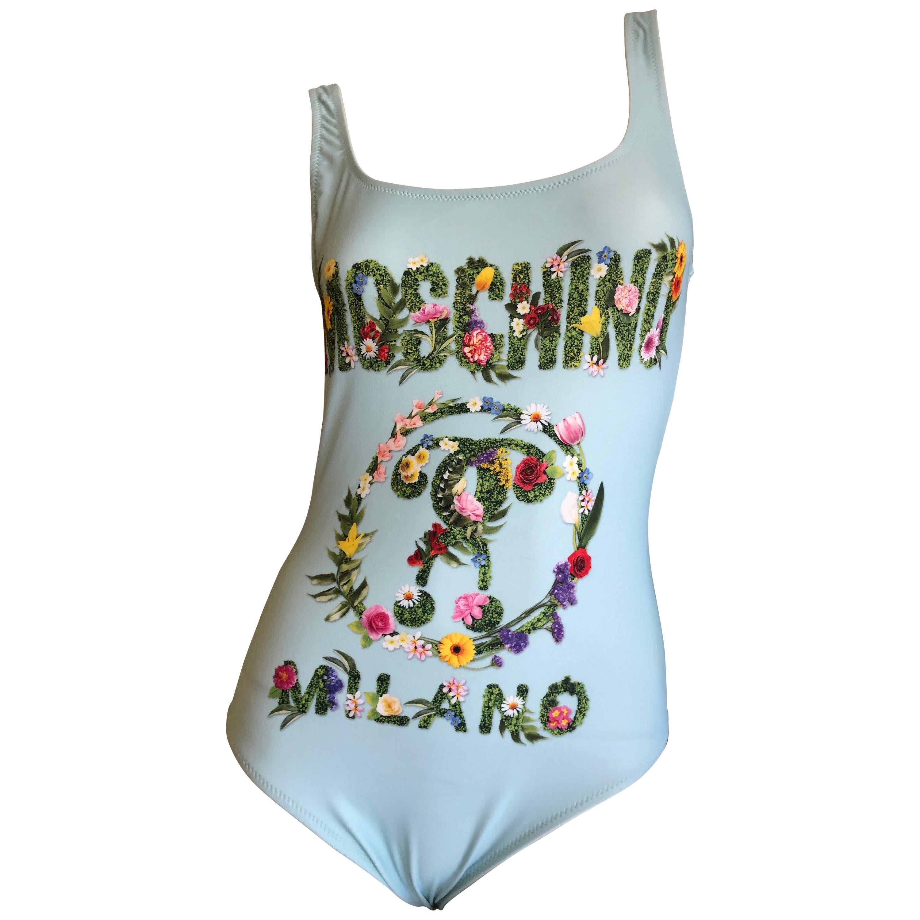 Moschino Couture One Piece Swim Suit New with Tags For Sale
