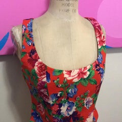 Moschino Couture Orange Floral Wool Bustier Corset