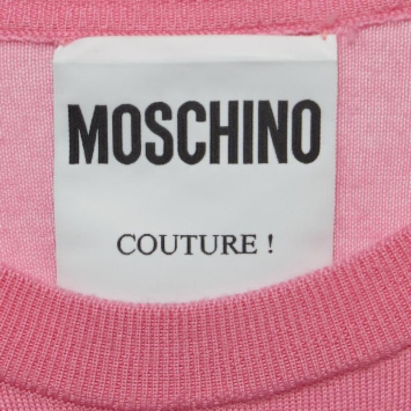 Moschino Couture Rosa My Little Pony Baumwolle stricken Pullover Kleid S (Pink) im Angebot