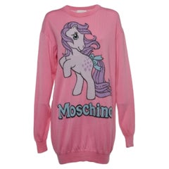 Moschino Couture Pink My Little Pony Cotton Knit Sweater Dress S