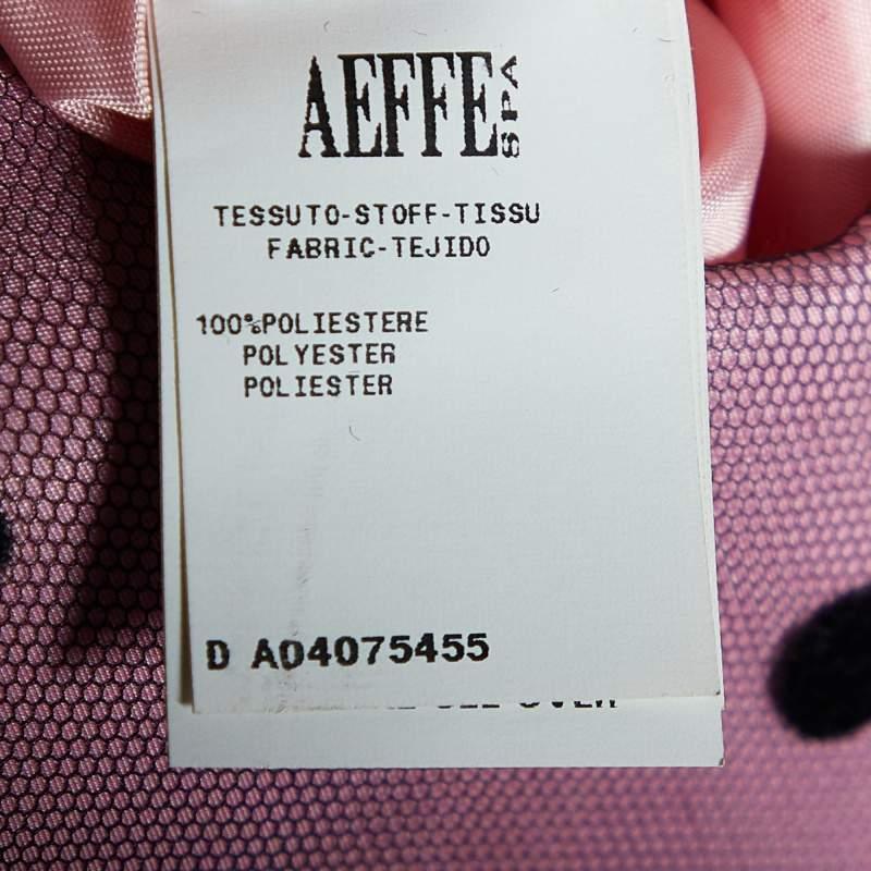 Moschino Couture - Robe fourreau sans manches en satin imprimé rose et tulle à pois M Excellent état - En vente à Dubai, Al Qouz 2