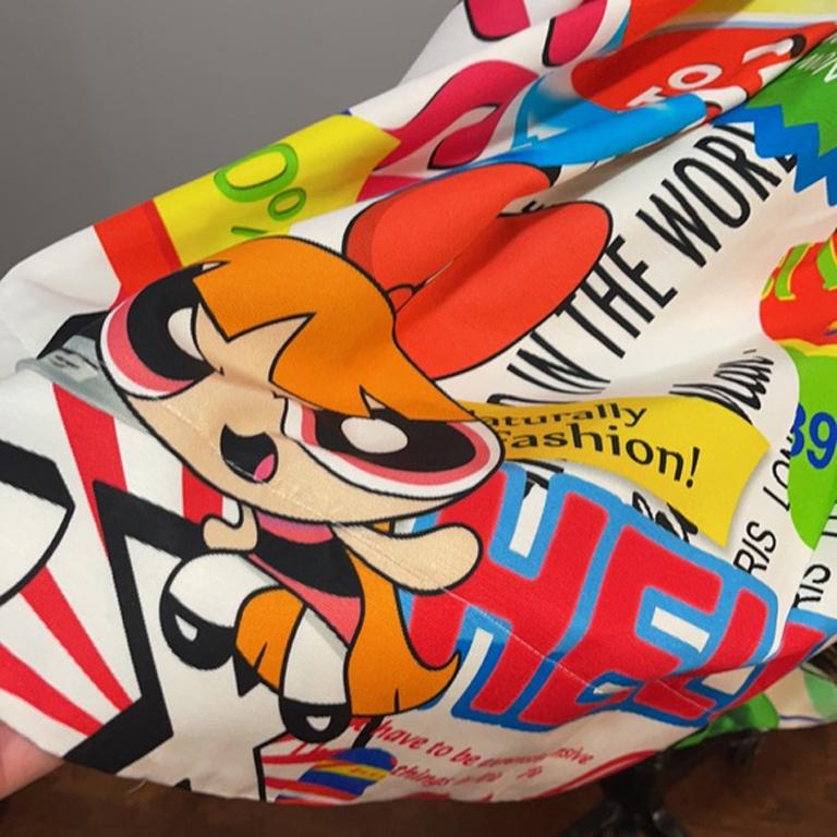 Moschino Couture Powerpuff Girls Strapless Dress In Good Condition In Los Angeles, CA