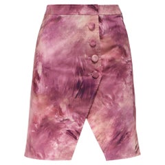 Moschino Couture Printed Skirt in Pink Cotton
