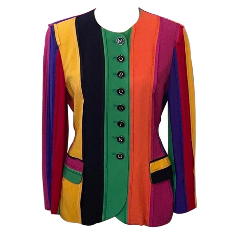 Moschino Couture Rainbow Pride Blazer For Sale