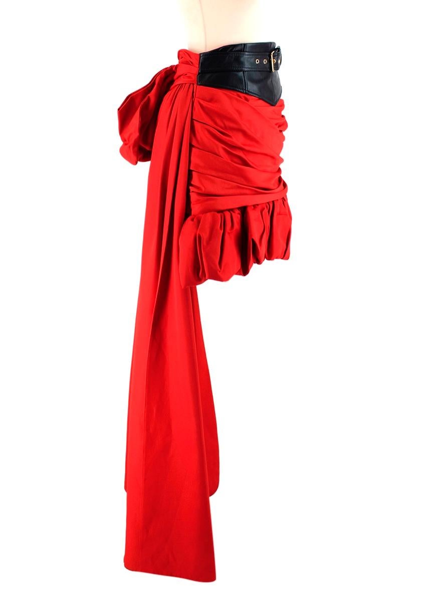 red cotton skirt