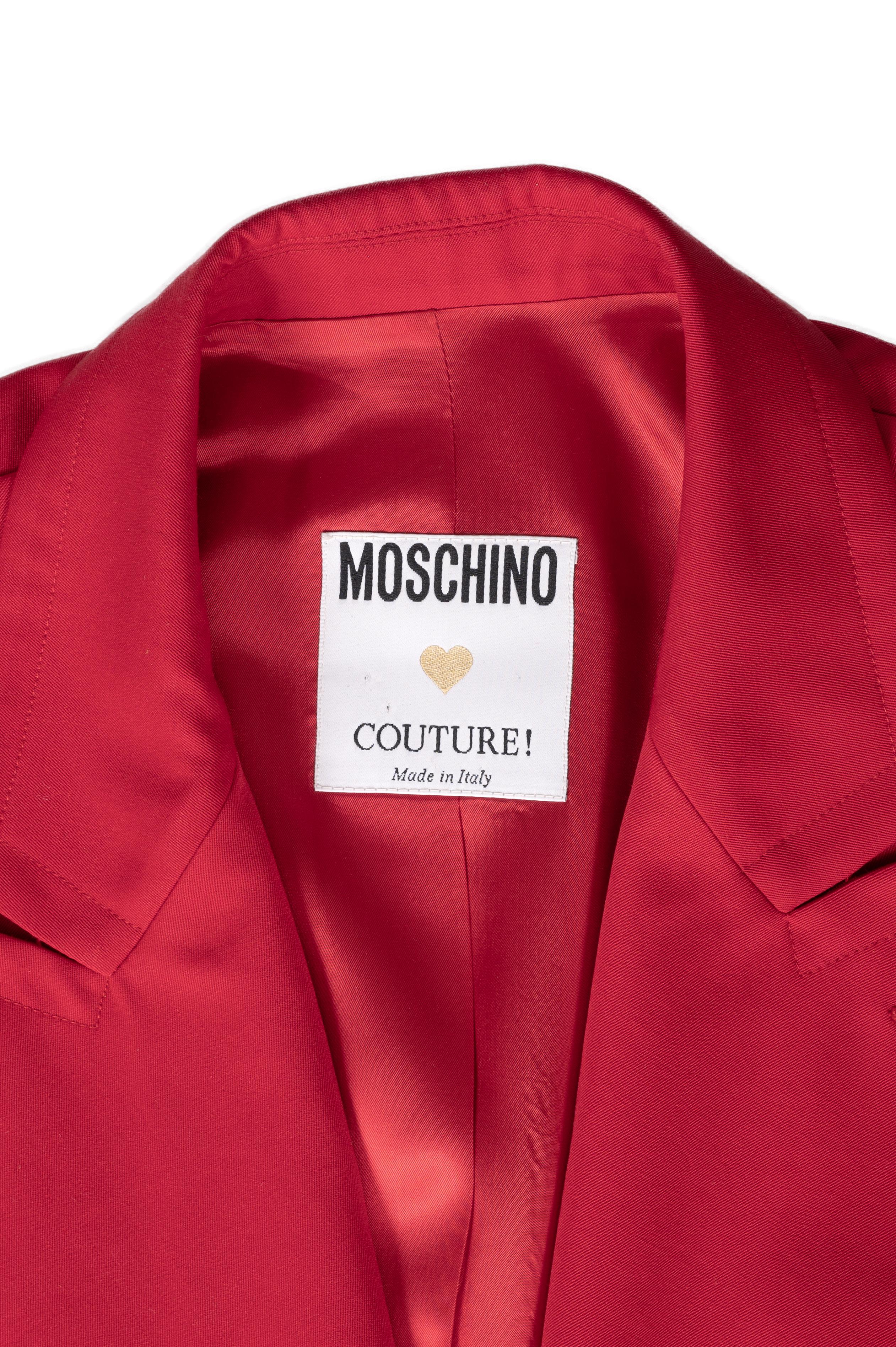 MOSCHINO COUTURE Jacke mit roten Herzknöpfen, 1980er/1990er Jahre im Angebot 7