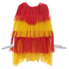 Moschino Couture Runway Silk Fringe Car Wash Evening Dress, Spring 2016