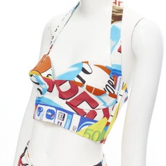 MOSCHINO Couture! Runway Y2K Powerpuff girls pop bustier pants set IT38 XS