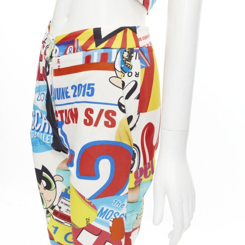 MOSCHINO Couture! Runway Y2K Powerpuff girls pop bustier pants set IT38 XS 2