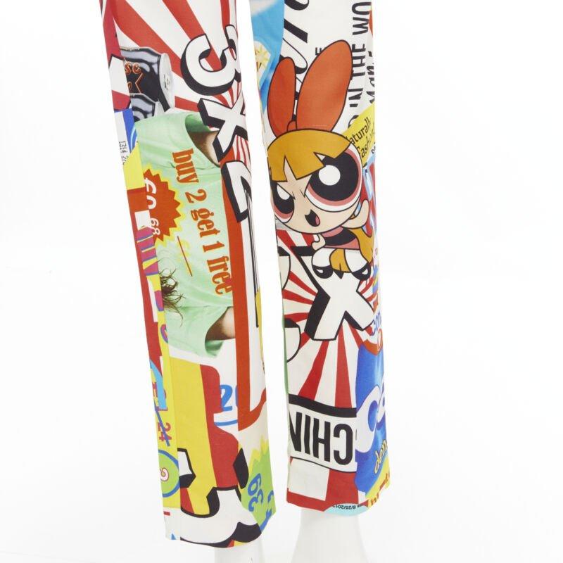 MOSCHINO Couture! Runway Y2K Powerpuff girls pop bustier pants set IT38 XS 3