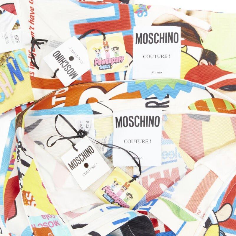 MOSCHINO Couture! Runway Y2K Powerpuff girls pop bustier pants set IT38 XS 4