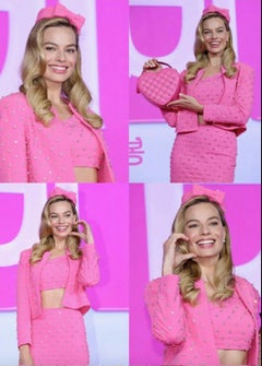 Moschino Couture S/S 2015 Barbie Crystal Embellished Rhinestone Black Jacket