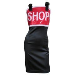 Moschino Couture Sequin SHOP Sign Dress