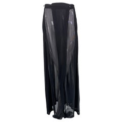 Moschino Couture - Maxi Gonna a pieghe nera a portafoglio anni '90