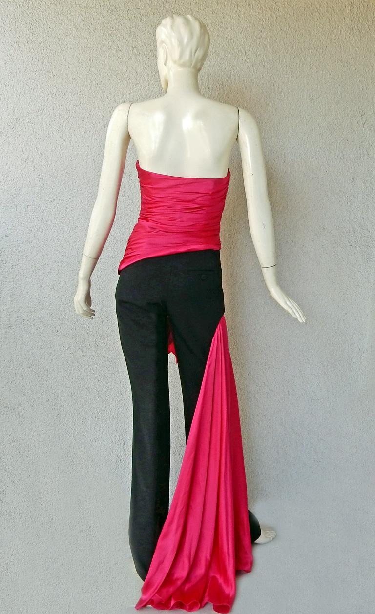 Red Moschino Couture Runway Corset Tux Jumpsuit  Holiday Dressing!  NWT For Sale