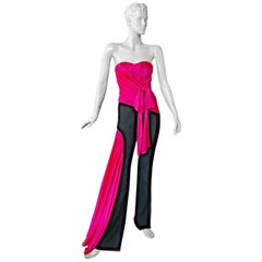 Used Moschino Couture Runway Corset Tux Jumpsuit  Holiday Dressing!  NWT