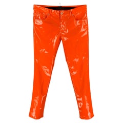 MOSCHINO COUTURE - Pantalon décontracté en polyester orange, taille 34