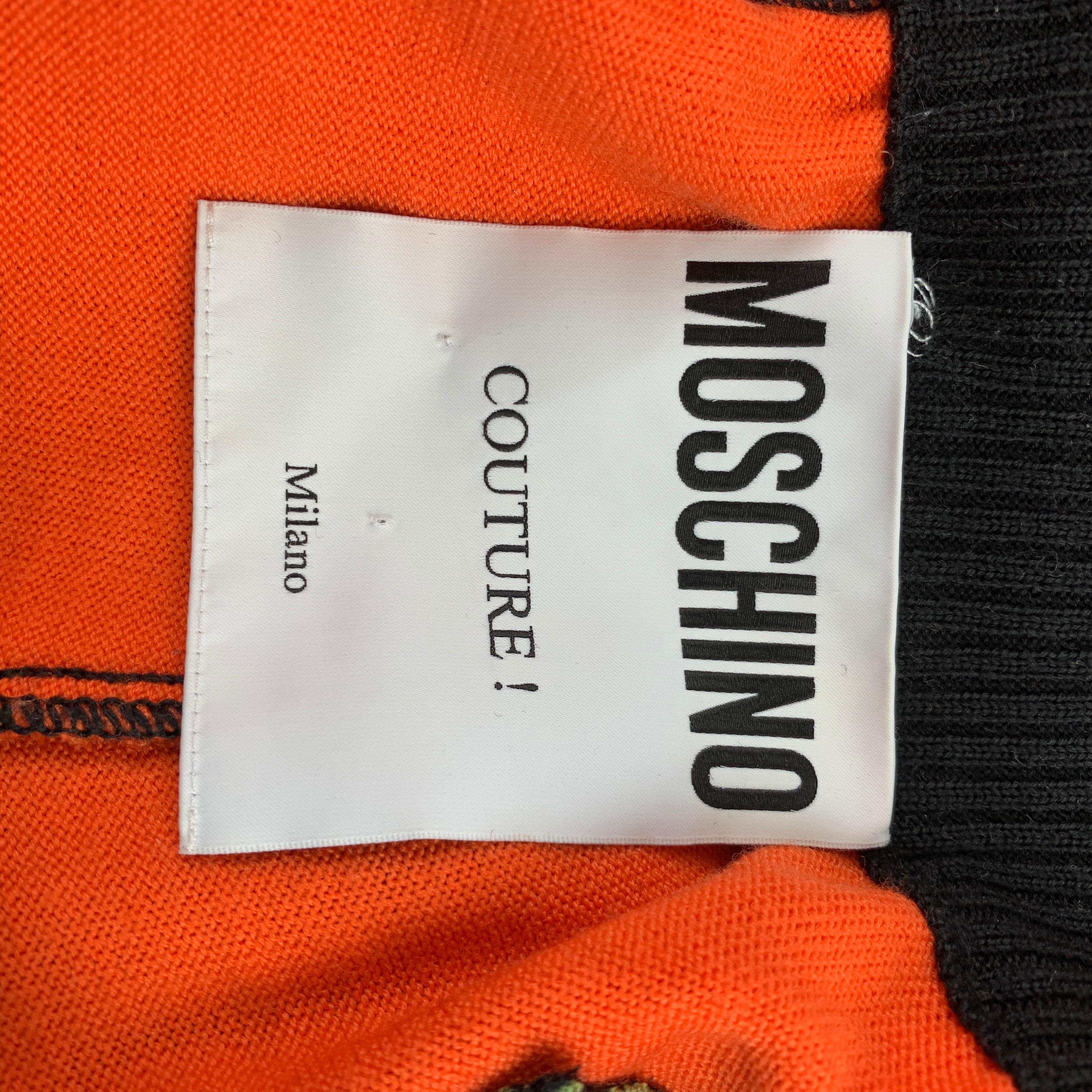 MOSCHINO COUTURE Size 6 Multi-Color Virgin Wool High Waisted Shorts In Good Condition In San Francisco, CA