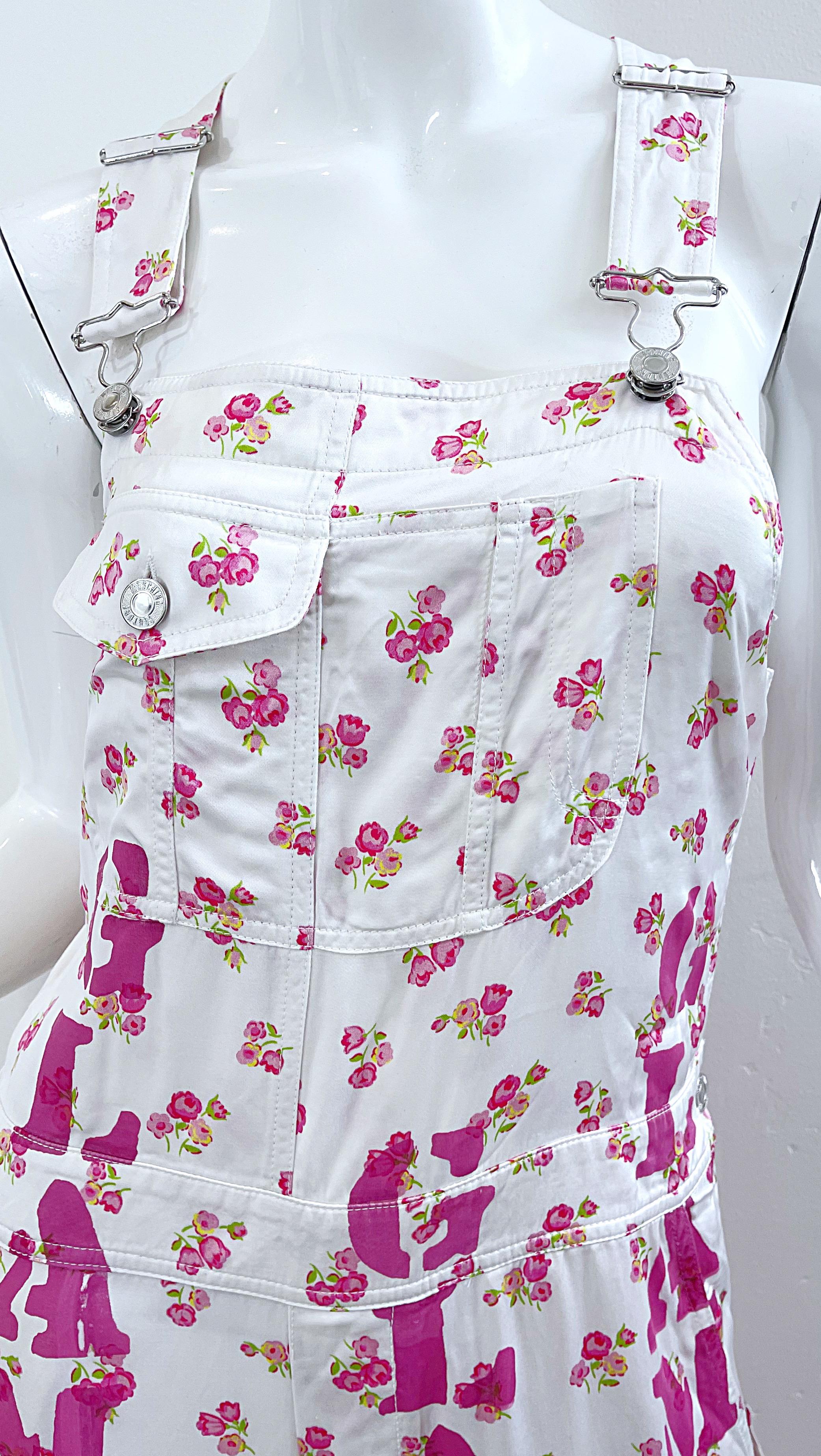flower print overalls