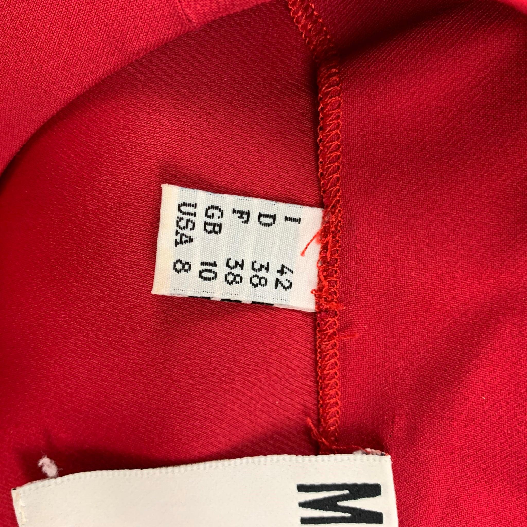 Moschino Couture - Chemisier sans manches en rayonne acétate rouge - Taille 8 en vente 1