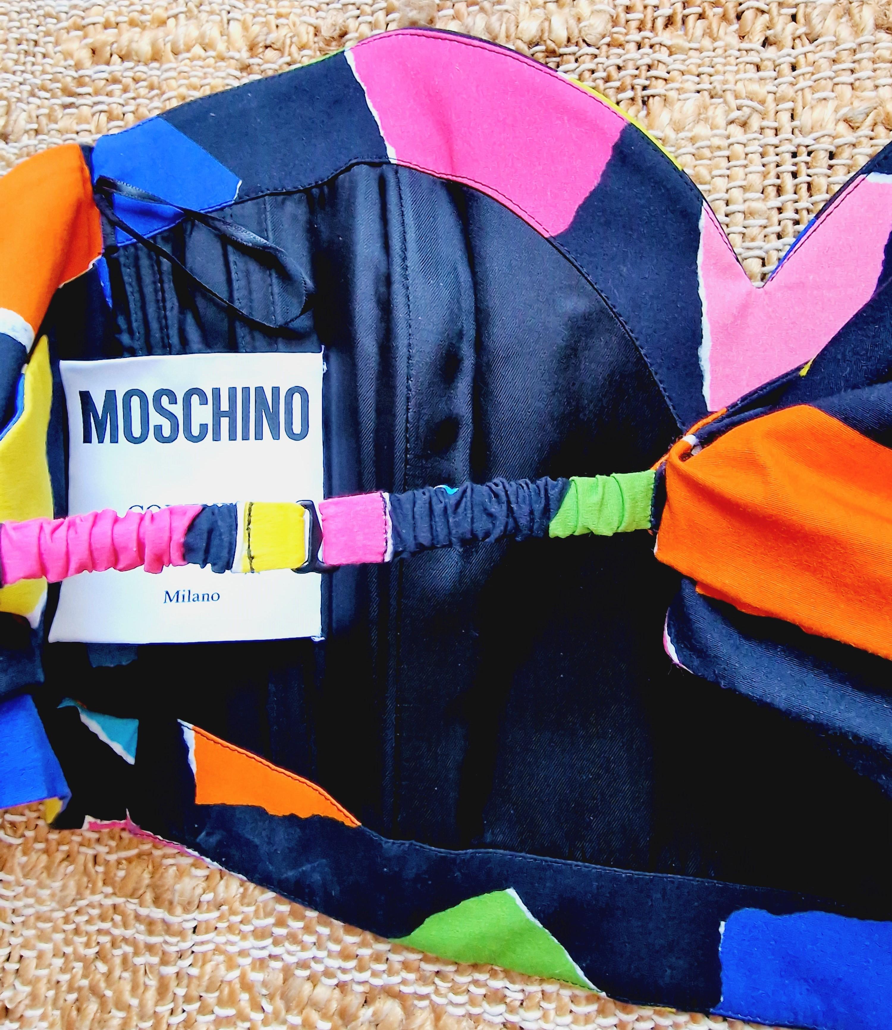 Moschino Couture Structured Black Abstract Bow Tie Back Tube Corset Top Bustier For Sale 10