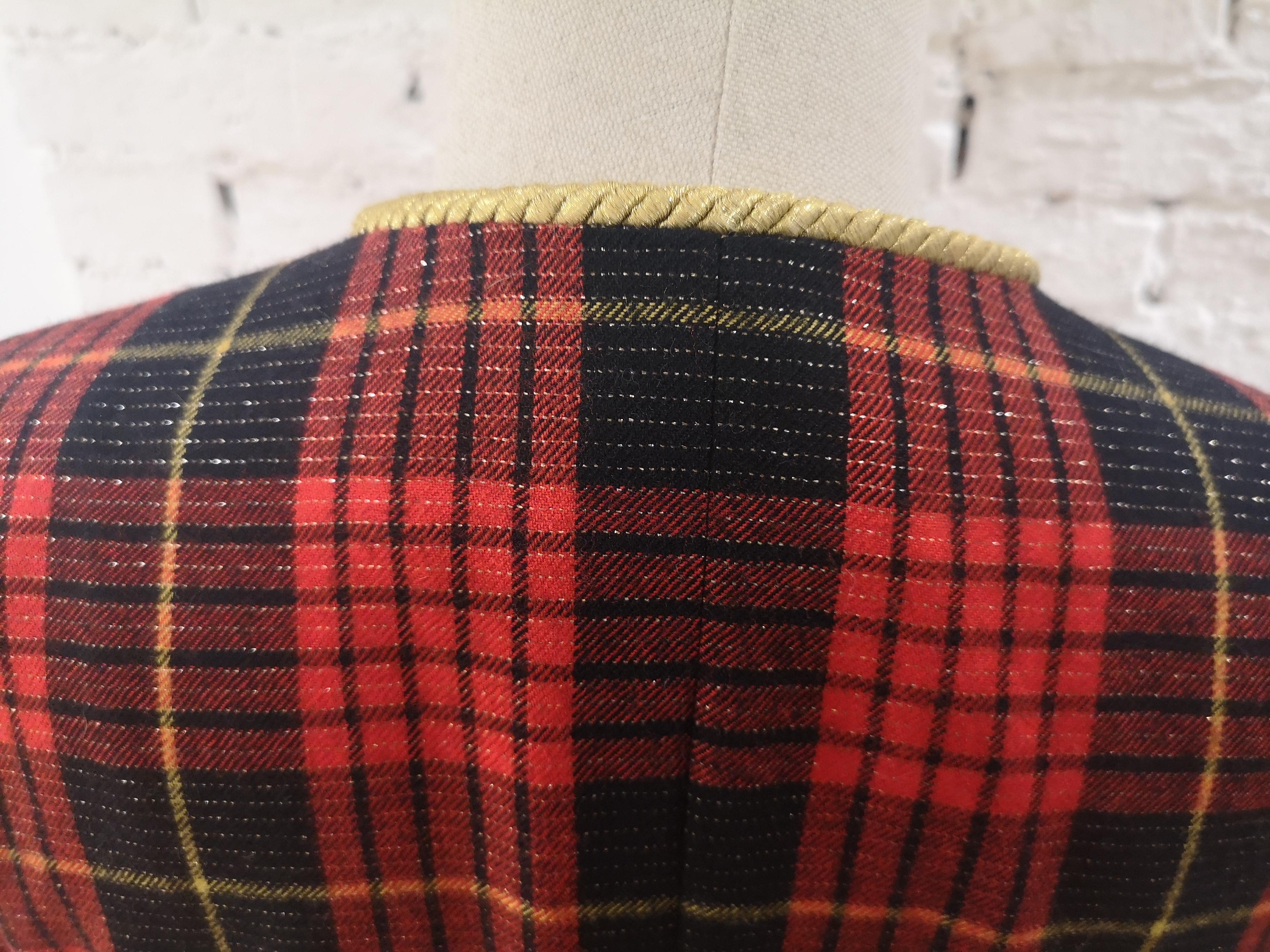 Moschino couture tartan wool vintage jacket 7