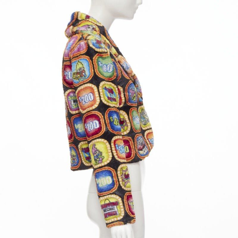 De las mujeres ¡MOSCHINO Couture! Chaqueta de piel sintética TROLLS 2019 Runway Game Show IT38 S en venta