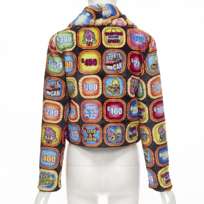 ¡MOSCHINO Couture! Chaqueta de piel sintética TROLLS 2019 Runway Game Show IT38 S en venta 1