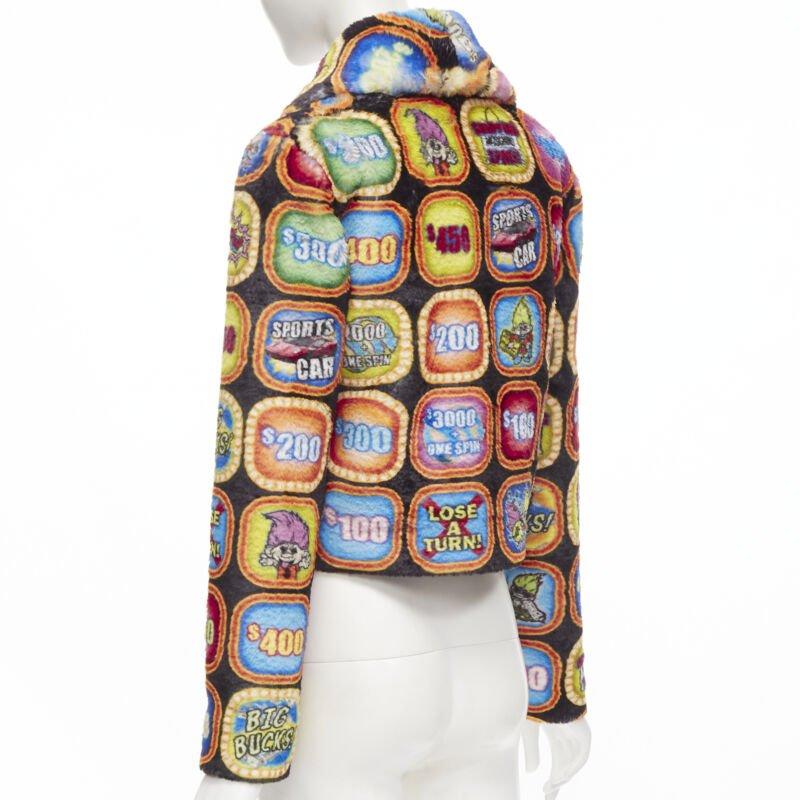 ¡MOSCHINO Couture! Chaqueta de piel sintética TROLLS 2019 Runway Game Show IT38 S en venta 2