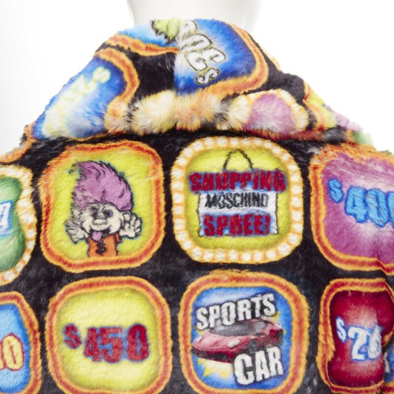 ¡MOSCHINO Couture! Chaqueta de piel sintética TROLLS 2019 Runway Game Show IT38 S en venta 3